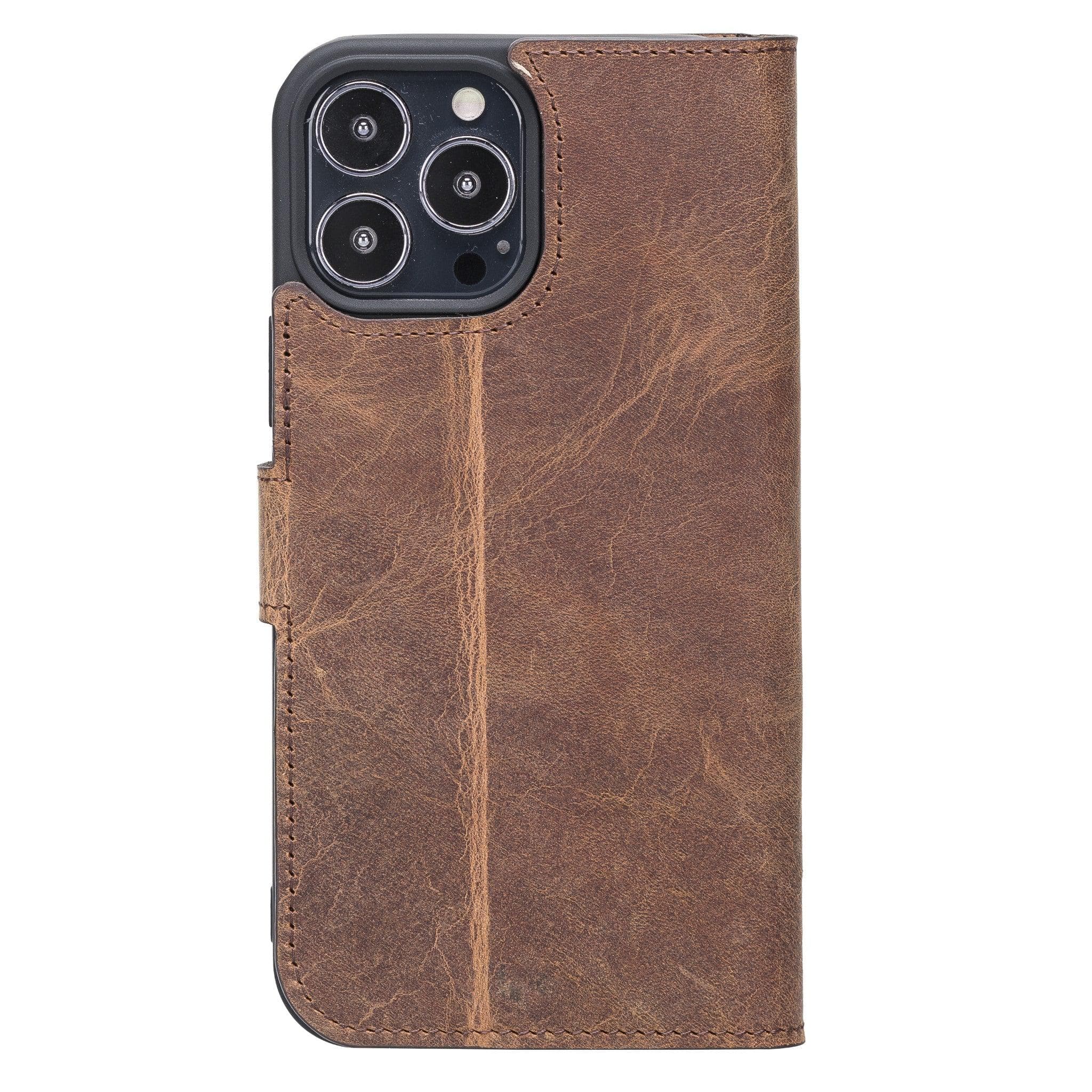 Apple iPhone 13 Series Non-Detachable Leather Wallet Case - WC Bornbor