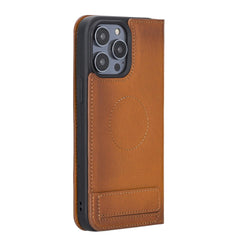 Apple iPhone 14 Series Brooks Leather Slim Wallet Case iPhone 14 Pro Max / Tan Bornbor