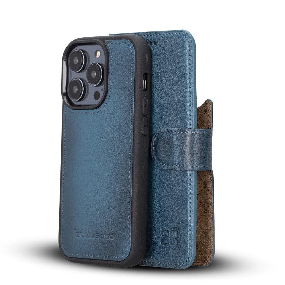 Apple iPhone 14 Series Detachable Leather Wallet Case Colorful - MW iPhone 14 Pro Max / Blue Bornbor