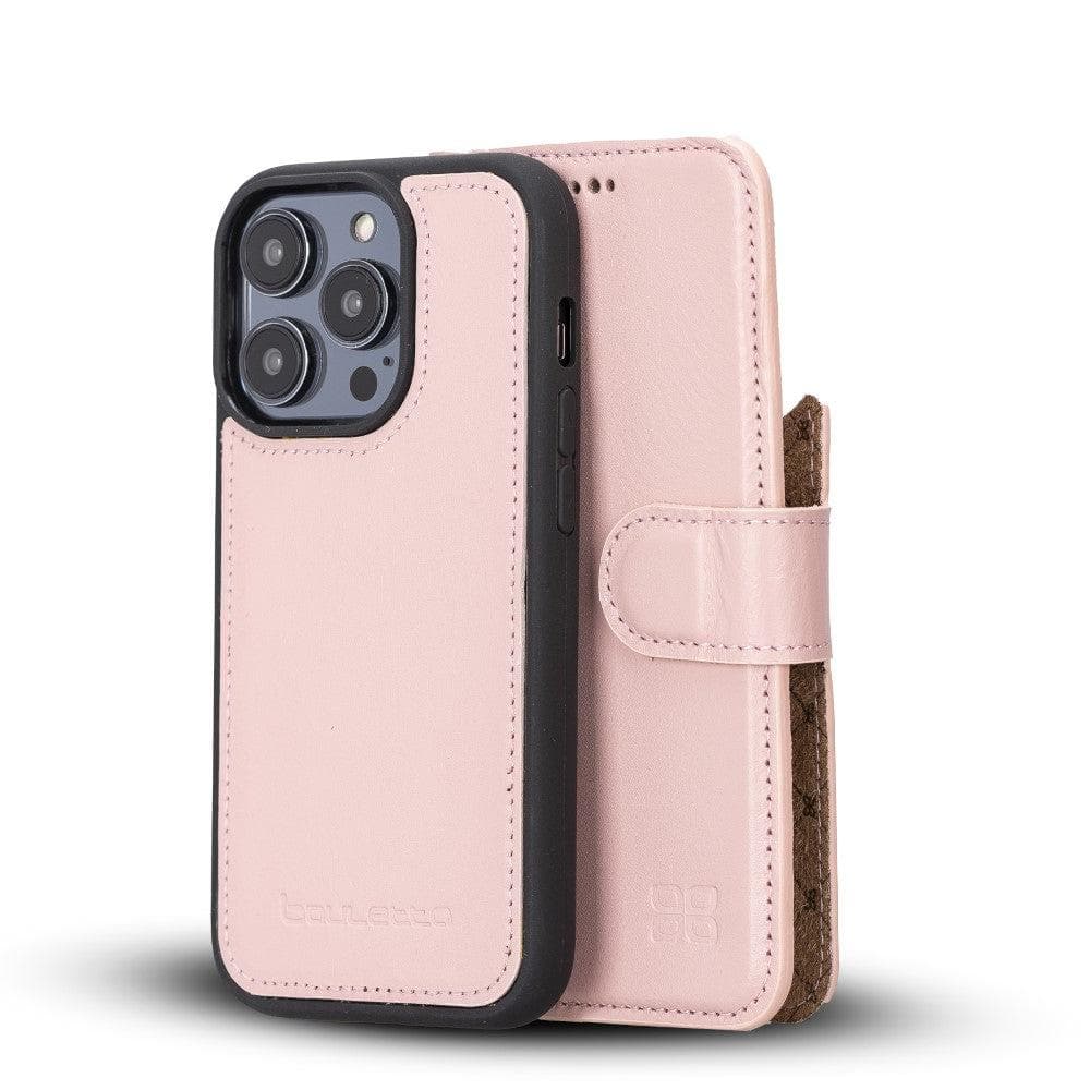 Apple iPhone 14 Series Detachable Leather Wallet Case Colorful - MW iPhone 14 Pro Max / Pink Bornbor
