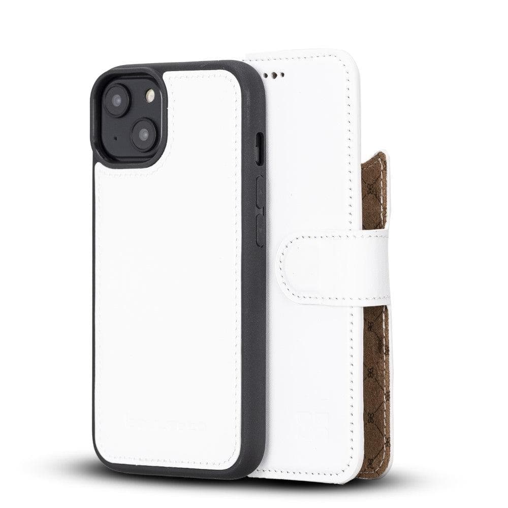 Apple iPhone 14 Series Detachable Leather Wallet Case Colorful - MW iPhone 14 Plus / White Bornbor