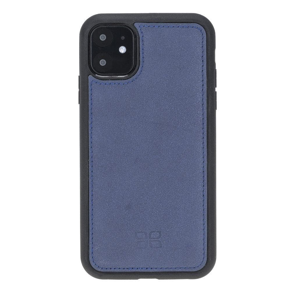 Flexible Leather Back Cover With Card Holder for iPhone 11 Series iPhone 11 / Sax Blue Bouletta LTD