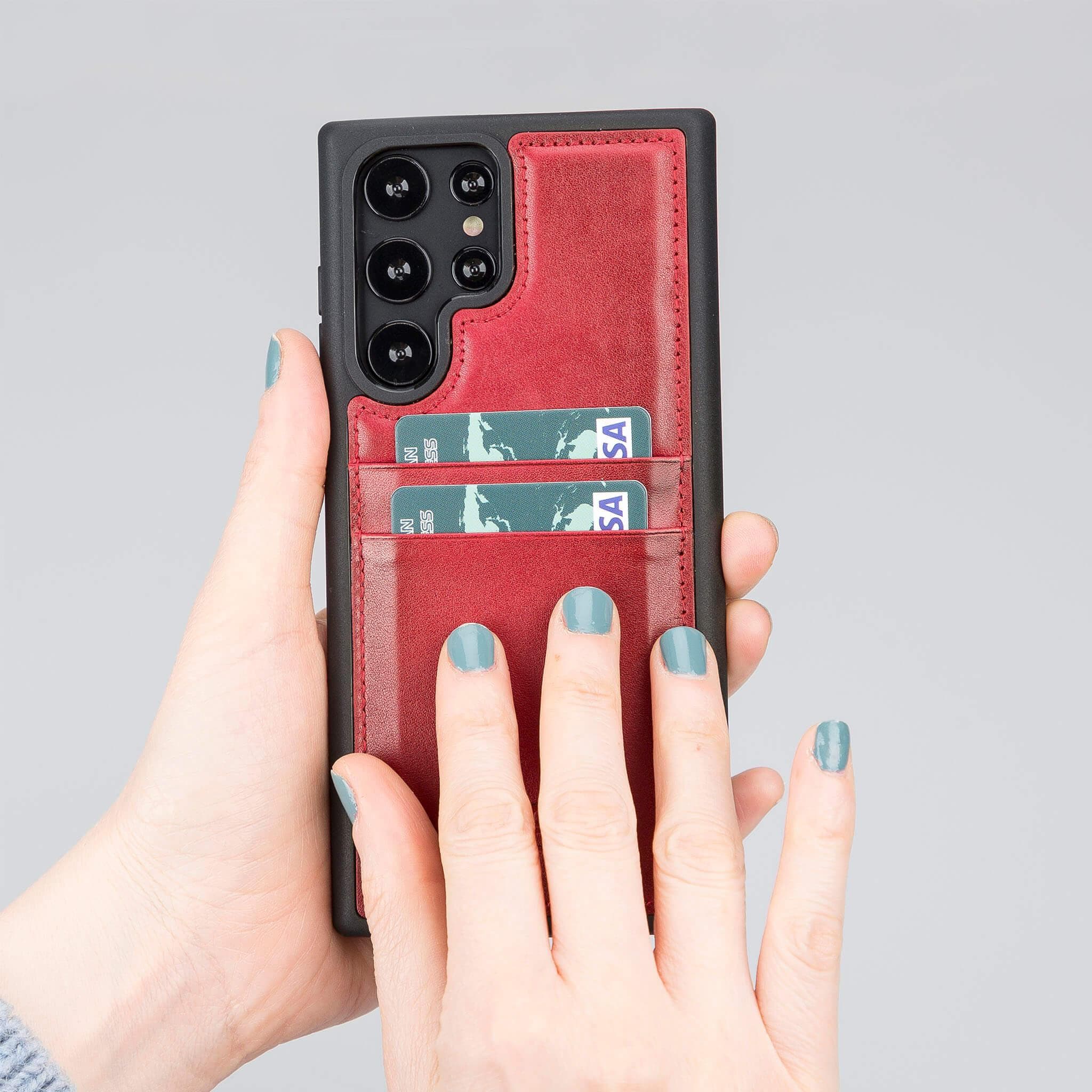 Samsung Galaxy S23 Series Leather Case with Card Holder - FXCP Bornbor