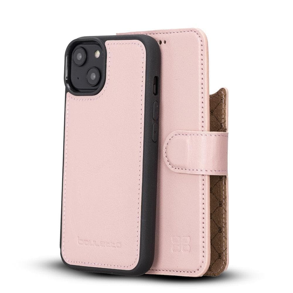 Apple iPhone 14 Series Detachable Leather Wallet Case Colorful - MW iPhone 14 Plus / Pink Bornbor