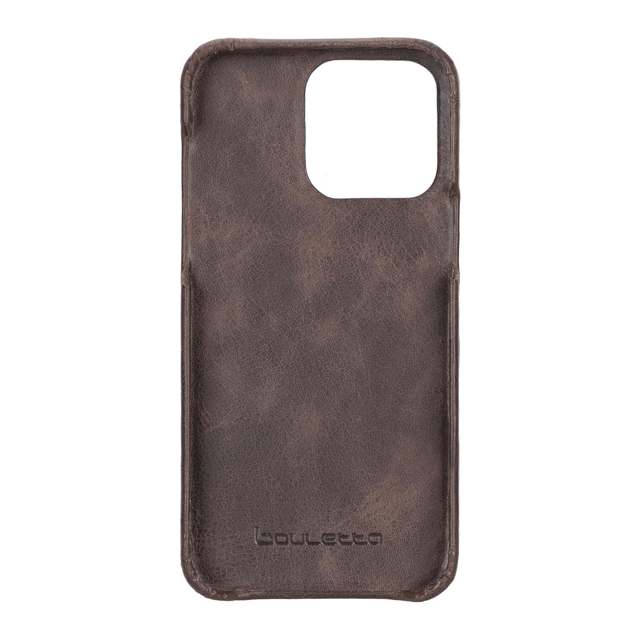 Apple iPhone 14 Series Full Leather Coating Back Cover Bornbor