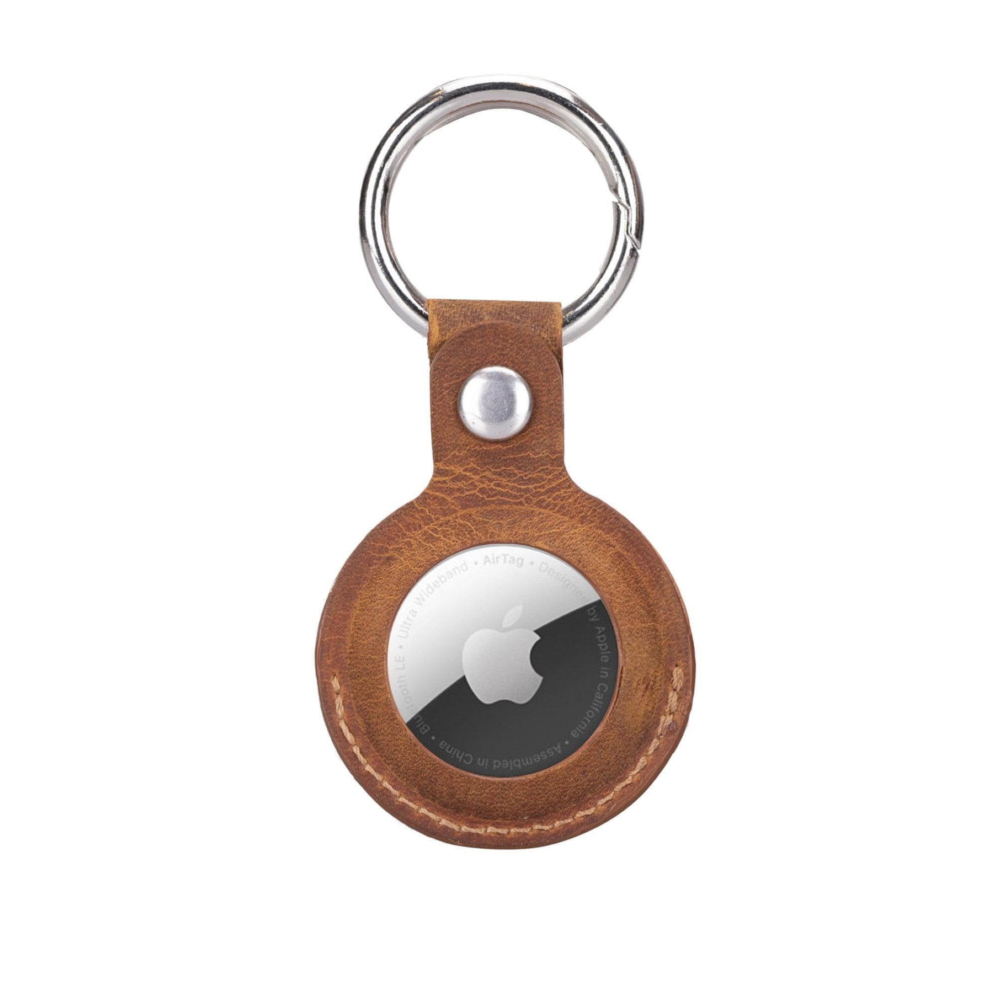Arta Genuine Leather Keychain for Apple Airtag Antic Tan / Leather Bouletta LTD