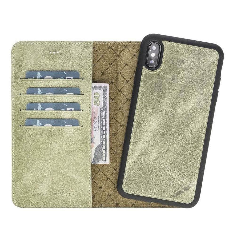 Detachable Leather Wallet Case for Apple iPhone X Series iPhone XR / Vegetal Water Green Bouletta LTD