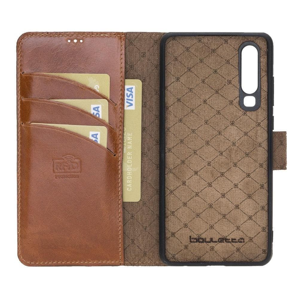 Huawei P30 Leather Detachble Magic Wallet Case Huawei P30 / Rustic Tan Bornbor