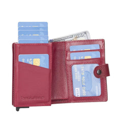 Leather Palertag Zip Mechanical Card Holder Bouletta B2B
