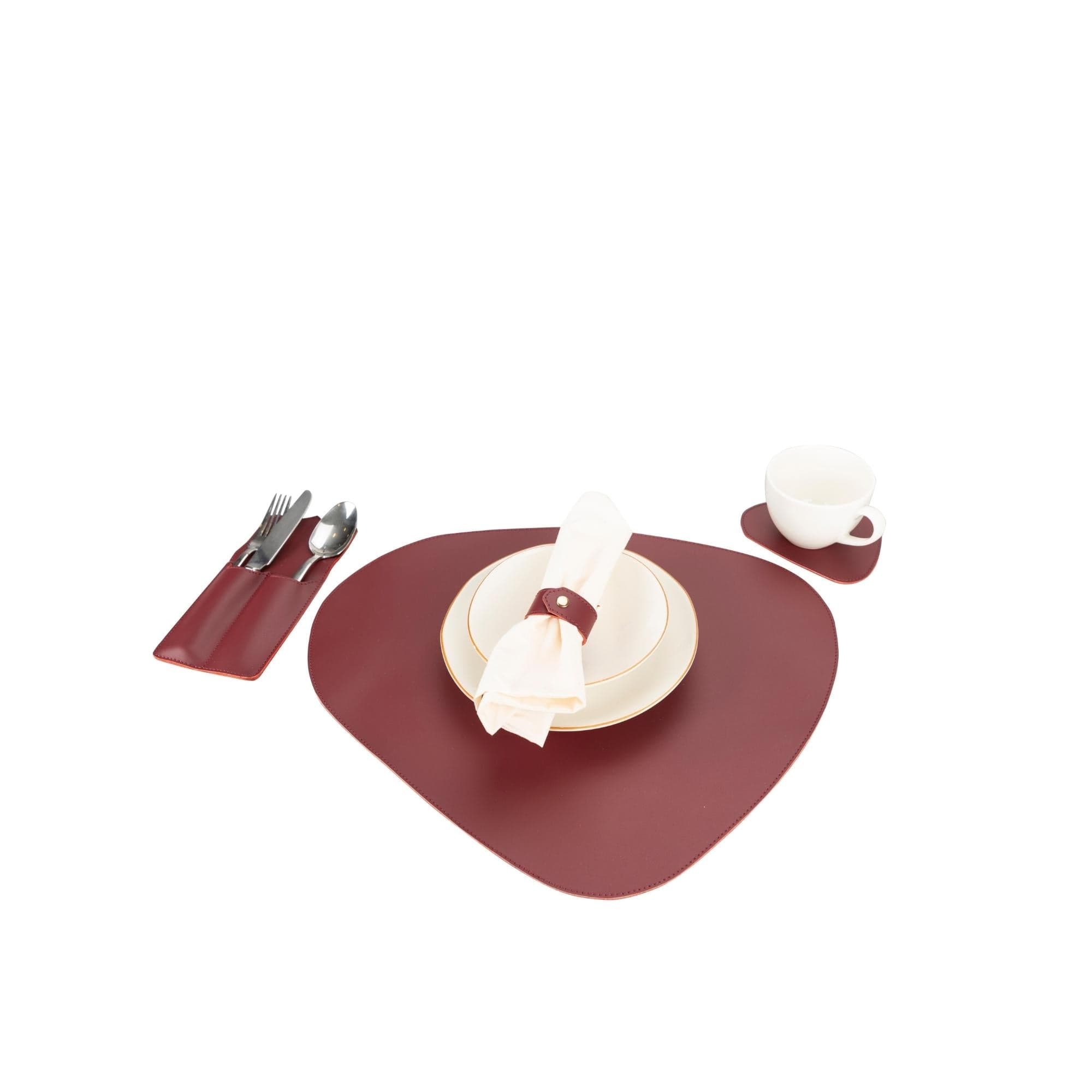 Leather Placemats Red Bouletta B2B