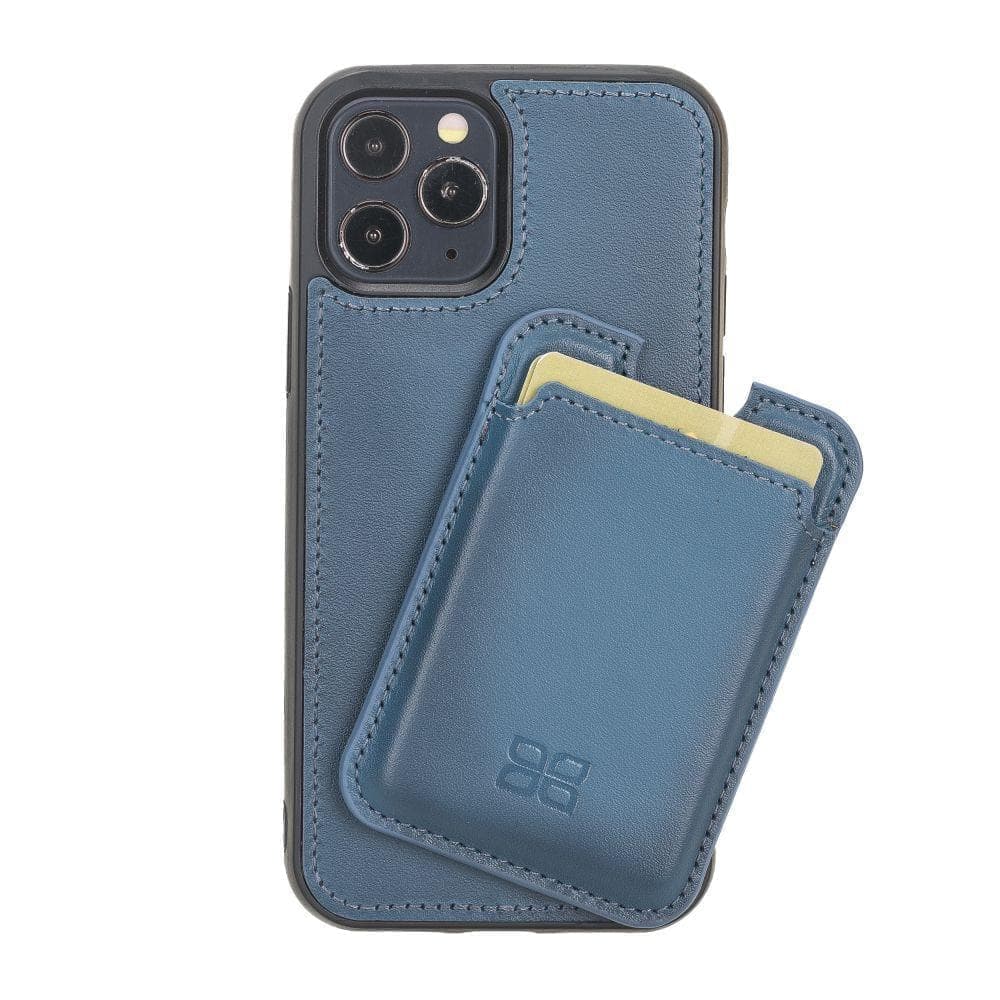 Maggy Magnetic Detachable Leather Card Holder for Back Covers Blue / Leather Bouletta B2B