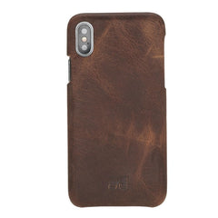 Apple iPhone X and iPhone XS Full Covered Genuine Leather Case Antic Brown Bouletta LTD