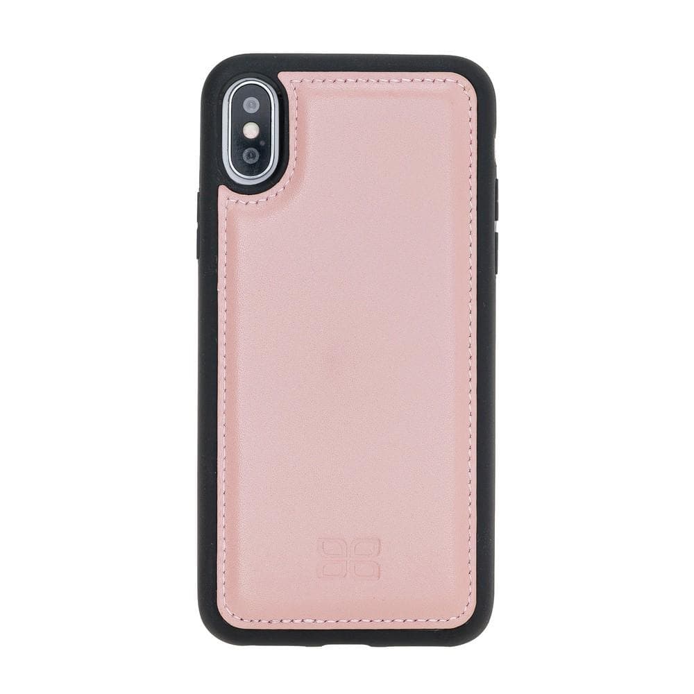 Apple iPhone X and iPhone XS Leather Case - Flexible Leather Cover Pink Bouletta LTD