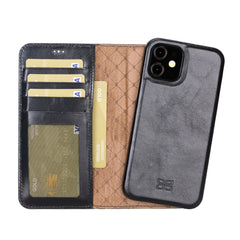F360 Magnetic Detachable Leather Wallet Cases for Apple iPhone 12 Series iPhone 12 Pro / Black Bouletta LTD