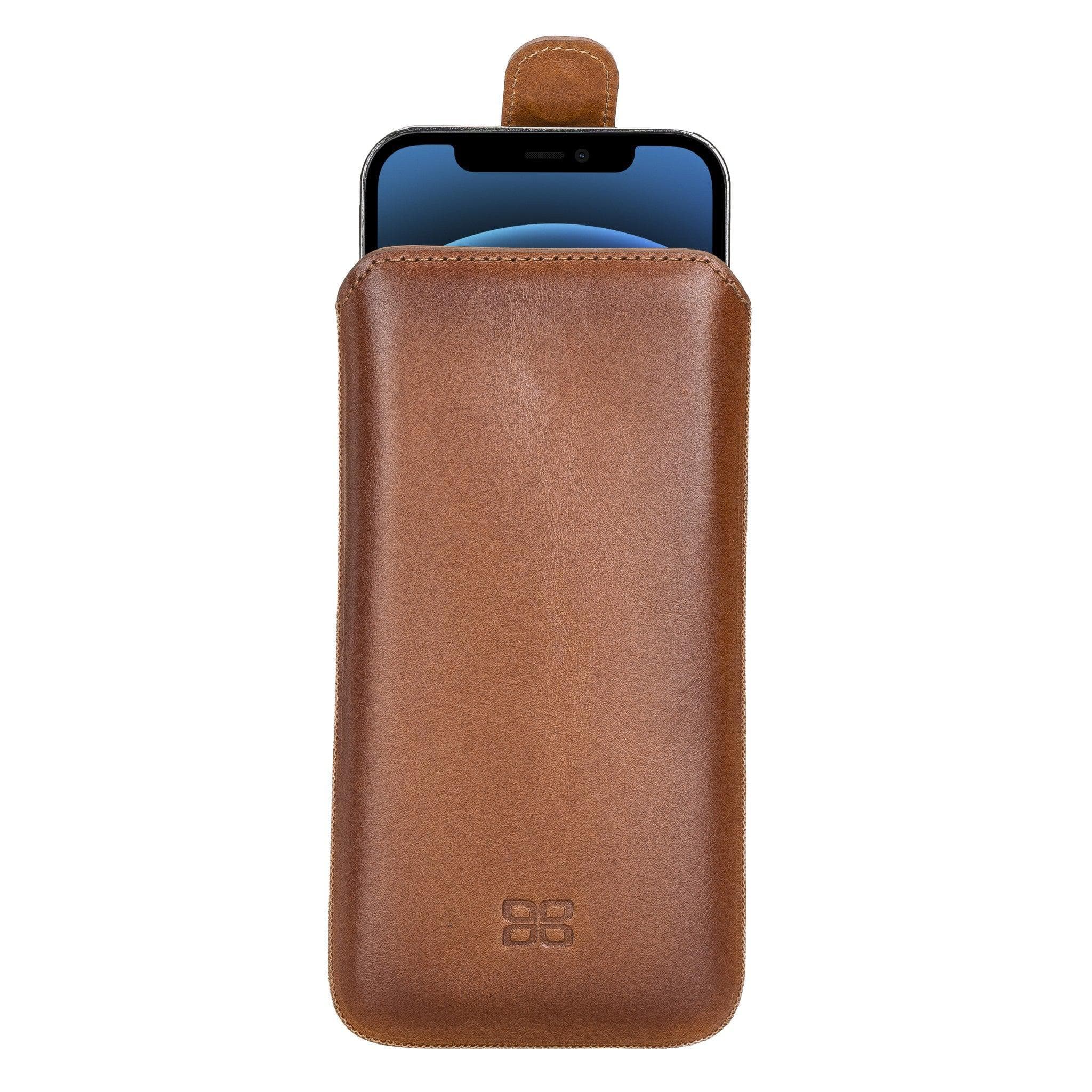 Multi Leather Case with Compatible All Mobile Phones Tan Bornbor