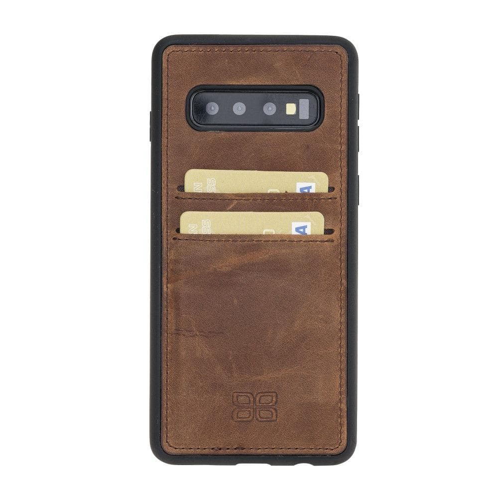 Samsung Galaxy S10 Seriex Leather Flex Cover With Card Holder Case Samsung S10 / Antic Brown Bouletta