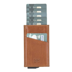 Torres Leather Mechanical Card Holder Bouletta
