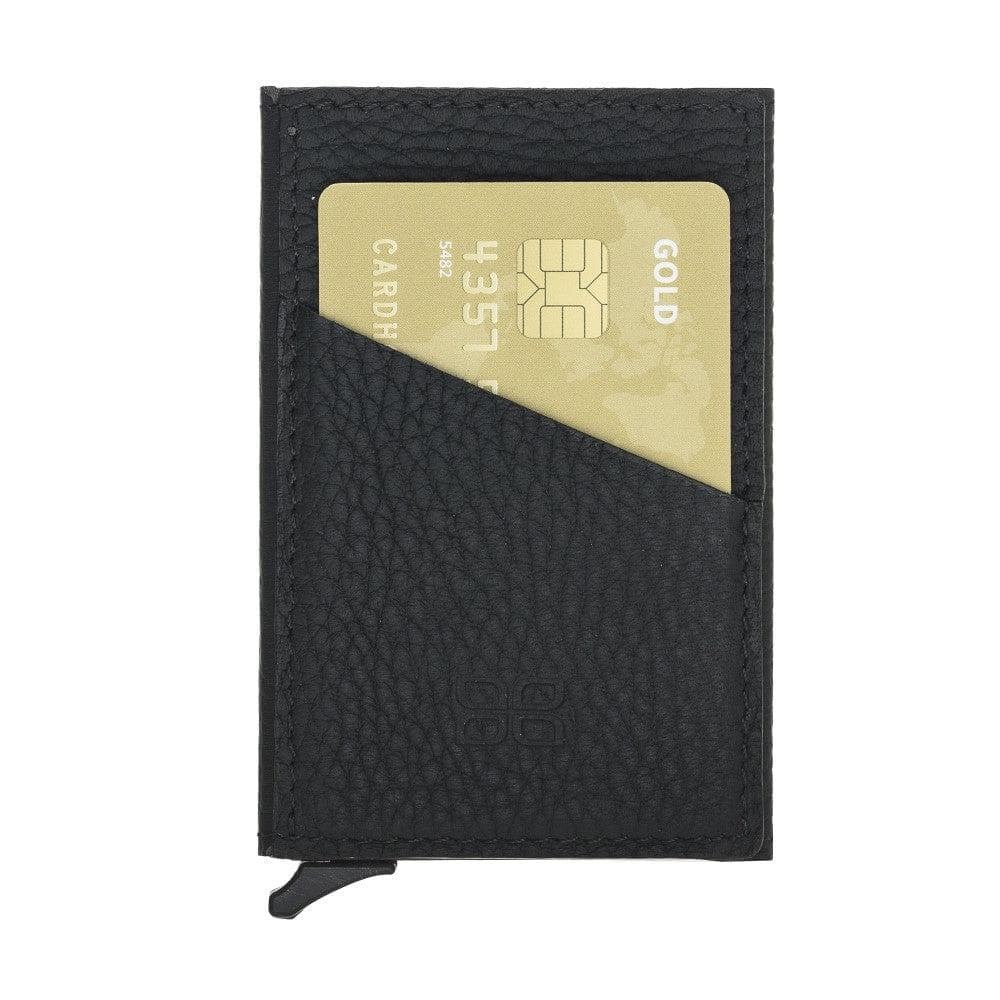 Torres Leather Mechanical Card Holder Floather Black / Leather Bouletta LTD